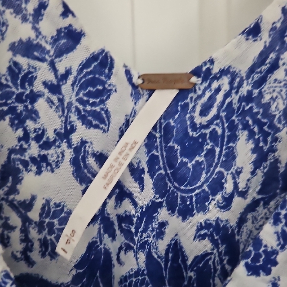 Free People Blue and White Floral Maxi Dress - Picture 3 of 5